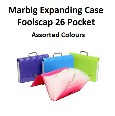 Assorted Colours - 26 Pocket Expanding File