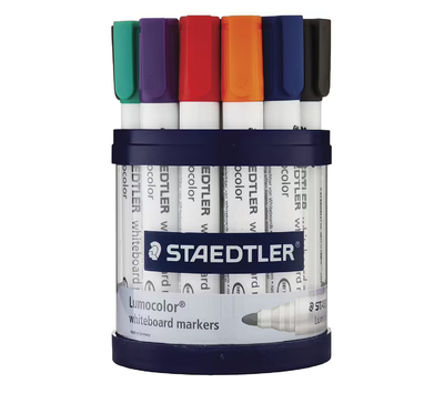 Assorted Tub of 19 - Bullet Tip Staedtler Whiteboard Markers