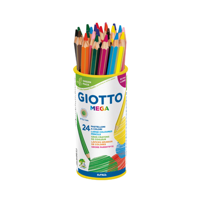 Giotto Mega Colour Pencils Tub - 24's