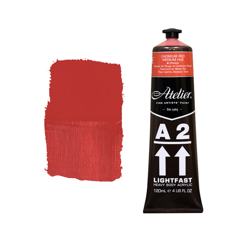 Cadmium Red Medium 120ml - Chroma A2 Acrylic Paint