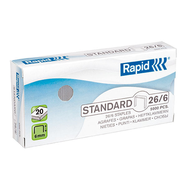 Rapid Staples - 26/6mm - Box of 5000