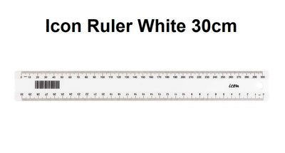 Plastic Rulers 30cm White (Icon)