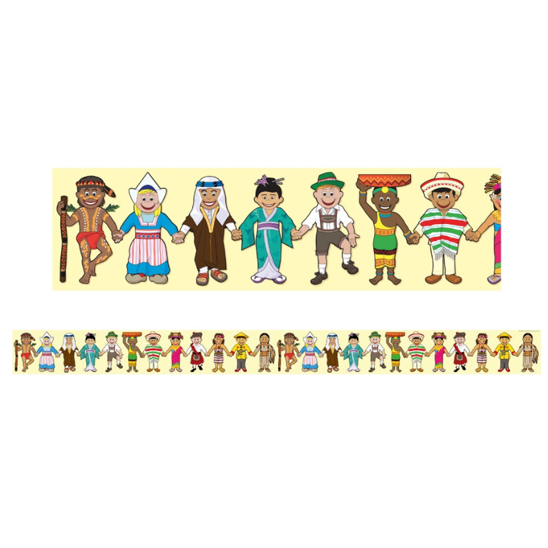 Multicultural Kids in Costume - Large Borders (Pack of 12)