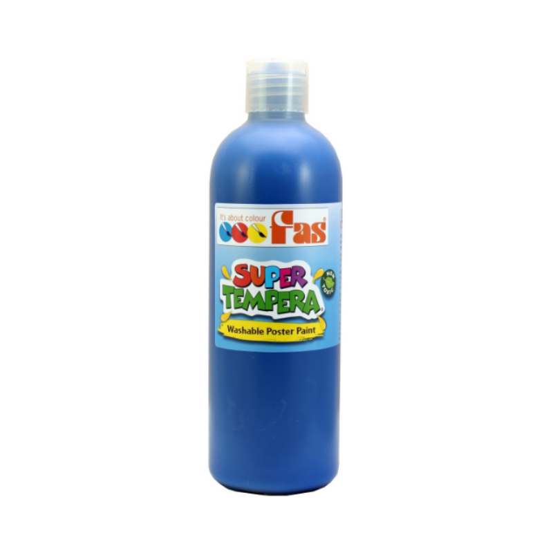 Blue 500mL - FAS Super Tempera Poster Paint