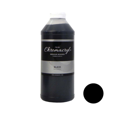 Black 1L - Chromacryl Acrylic Paint