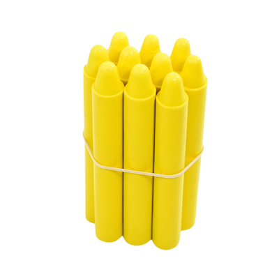 Retsol Hard Wax Crayon - Lemon Yellow 10's