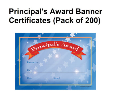 Principal's Award Banner - Certificates (Pack of 200)