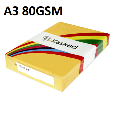 A3 Goldcrest Yellow - Kaskad 80gsm 500 Sheets