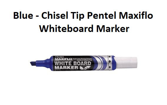 Blue - Chisel Tip Pentel Maxiflo Whiteboard Marker