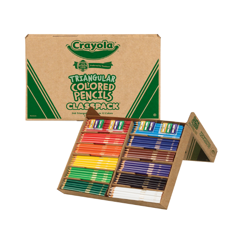 Crayola Triangular Colour Pencils - 240's Classroom Pack