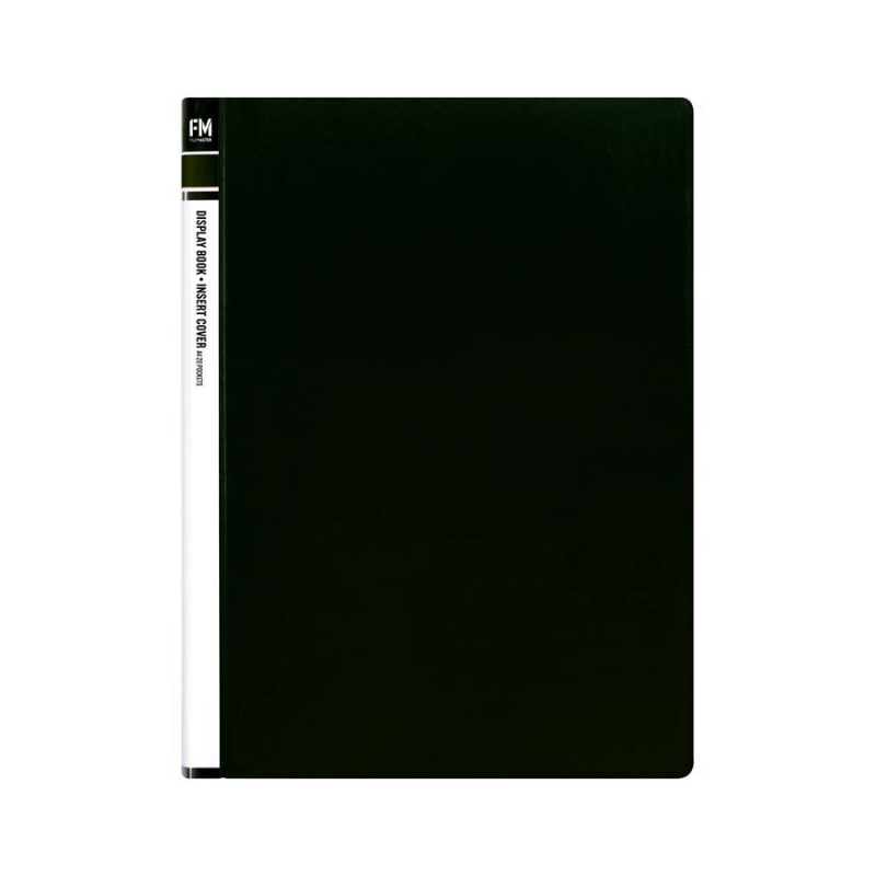 Black - A4 Clearfile 20 Page with Insert Front Cover