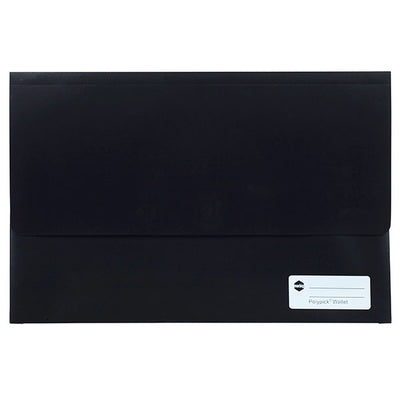 Polypick Document Wallet - Foolscap - Black