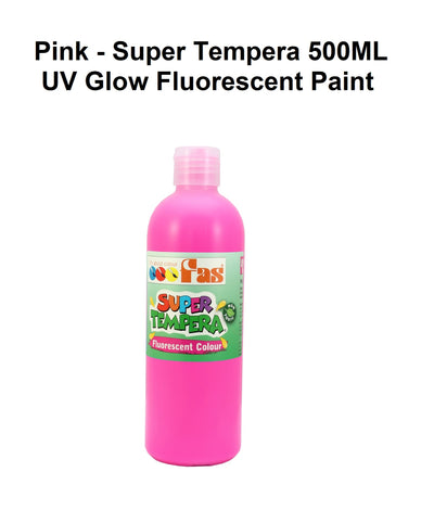 Fluoro Pink 500mL - FAS Super Tempera Poster Paint
