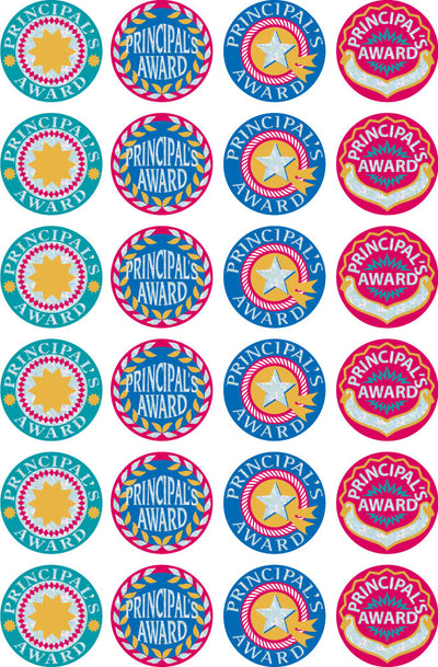 Principal's Award - Silver on Gold Merit Stickers (Pack of 504)