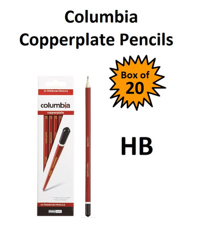 Columbia Copperplate Pencils  - Box of 20 - HB