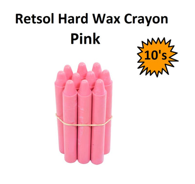 Retsol Hard Wax Crayon - Pink 10's