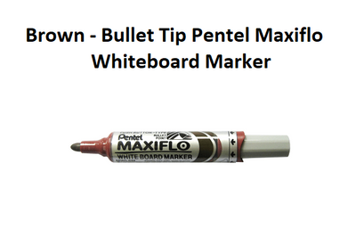 Brown - Bullet Tip Pentel Maxiflo Whiteboard Marker