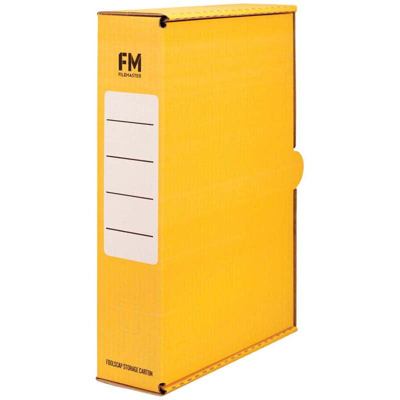 Yellow - Coloured Foolscap Storage Box (File Box)