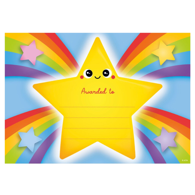 Rainbow Star - Certificates (Pack of 200)