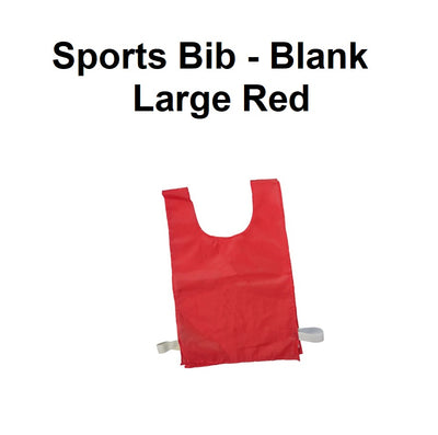 Sports Bib - Blank | Large Red