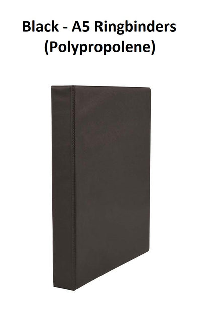 Black - A5 Ringbinders (Polypropolene)