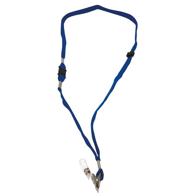 Flat Lanyards with Breakaway Adjustable Strap - Pack of 10 Blue