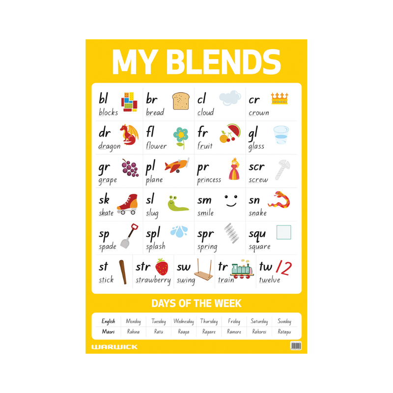 Warwick My Literacy Poster - Blends