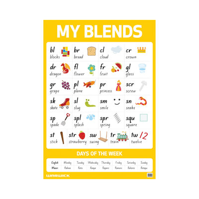 Warwick My Literacy Poster - Blends