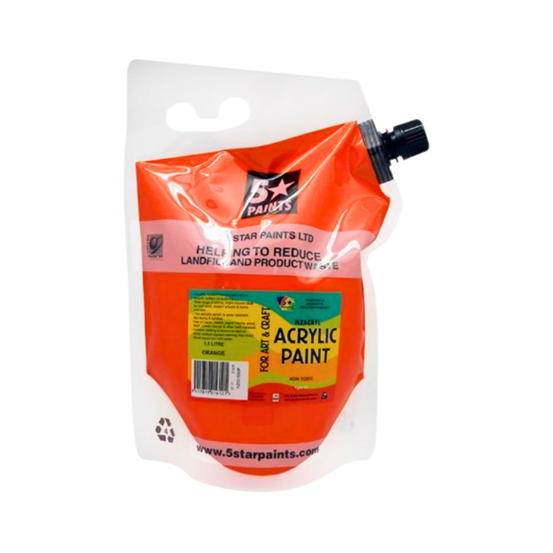 Orange 1.5L - Acrylic Paint Pouch
