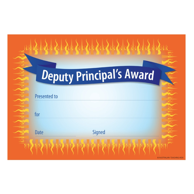 Deputy Principal's Award Style A - Certificates (Pack of 200)