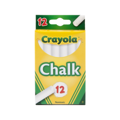 Crayola Anti-Dust White Chalk - 12's