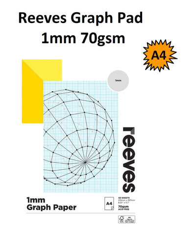 Reeves 1mm Graph Paper Pads A4