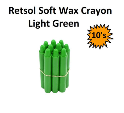 Retsol Soft Wax Crayon - Light Green 10's