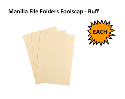 Manilla File Folders F/cap Buff - Single