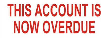 Self Inking Office Stamp - This Account Is Now Overdue Red