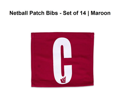 Netball Patch Bibs - Set of 14 | Maroon