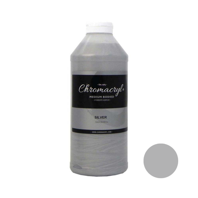 Silver 1L - Chromacryl Acrylic Paint
