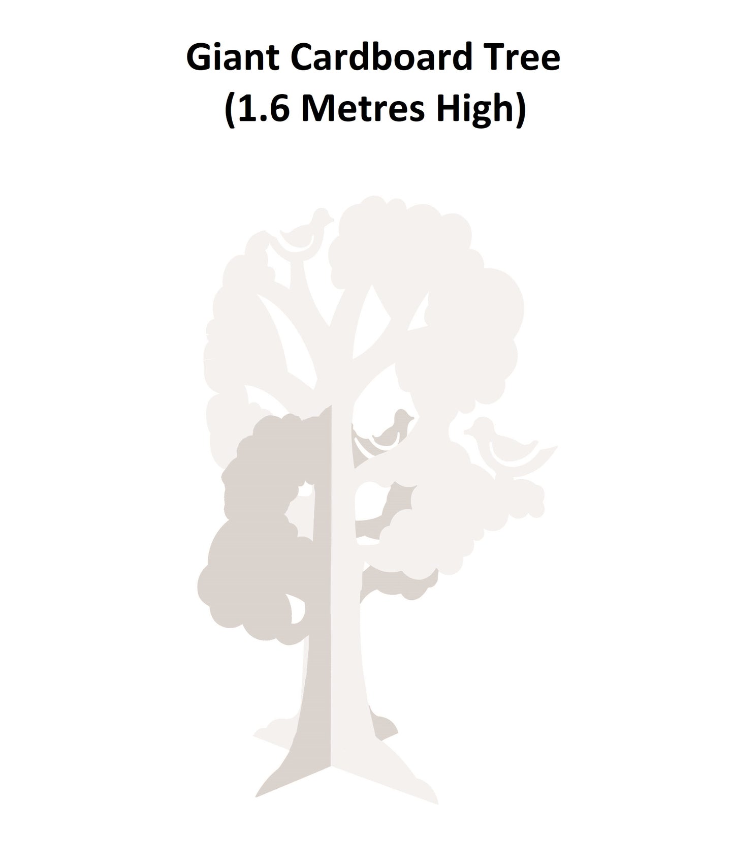 Giant Cardboard Tree - (1.6 Metres High)
