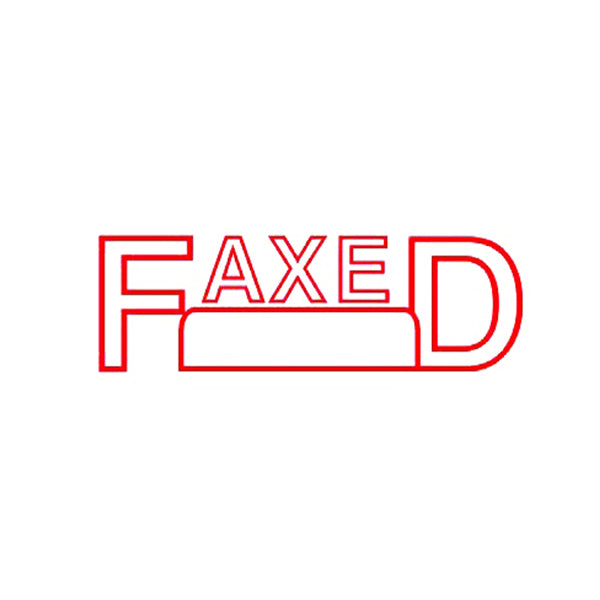 Self Inking Office Stamp - Faxed Date Red