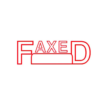 Self Inking Office Stamp - Faxed Date Red