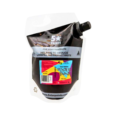 Black 1.5L - Star Tempera Paint Pouch