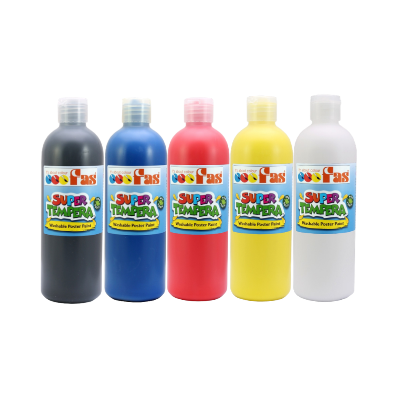 Primary Colour Bundle 500mL - FAS Super Tempera Poster Paint