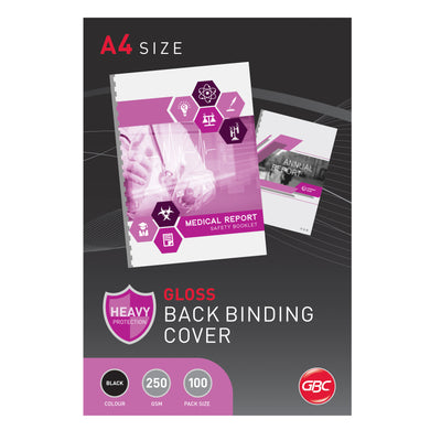 Gloss Black - Binding Covers Pack of 100