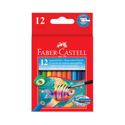 Faber Castell Classic Watercolour Pencils - 12's Half Size