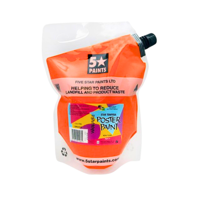 Orange 1.5L - Star Tempera Paint Pouch