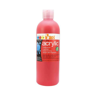 Warm Red 500mL - FAS Student Acrylic Paint