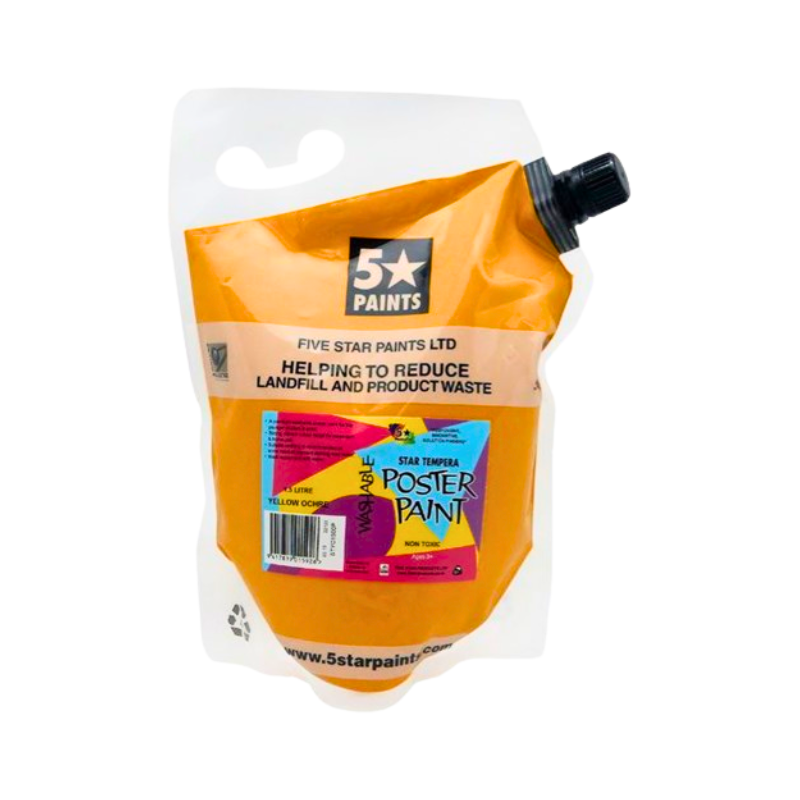 Yellow Ochre 1.5L - Star Tempera Paint Pouch