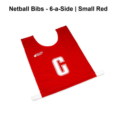 Netball Bibs - 6-a-Side | Small Red