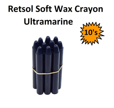 Retsol Soft Wax Crayon - Ultramarine 10's