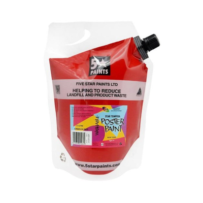 Crimson Red 1.5L - Star Tempera Paint Pouch